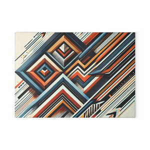 Abstract Glass Cutting Board with Geometrical Pattern - Dipaliz - Boards