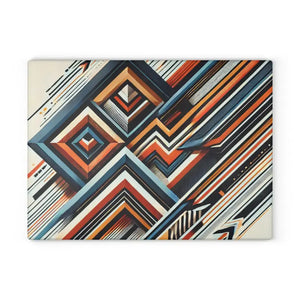 Abstract Glass Cutting Board with Geometrical Pattern - Dipaliz - 11’’ x 15’’ / Rectangle - Boards
