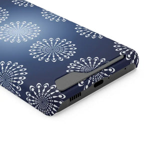 Phone Case - Abstract Gold Pattern on Navy Blue - Dipaliz - Mobile Cases