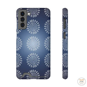 Phone Case - Abstract Gold Pattern on Navy Blue - Dipaliz - Samsung Galaxy S21 Plus / Matte / with Gift Packaging