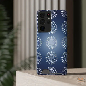 Phone Case - Abstract Gold Pattern on Navy Blue - Dipaliz - Mobile Cases