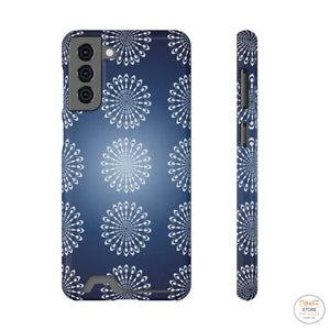 Phone Case - Abstract Gold Pattern on Navy Blue - Dipaliz - Samsung Galaxy S21 Plus / Glossy / Without Gift Packaging