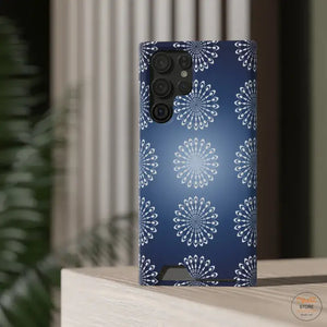 Phone Case - Abstract Gold Pattern on Navy Blue - Dipaliz - Mobile Cases