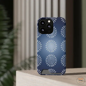 Phone Case - Abstract Gold Pattern on Navy Blue - Dipaliz - Mobile Cases