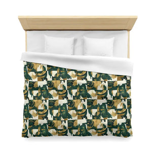 Abstract Green Camouflage Duvet Cover - Earthy Modern - Dipaliz - Covers