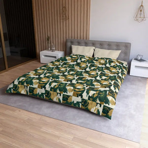 Abstract Green Camouflage Duvet Cover - Earthy Modern - Dipaliz - Covers