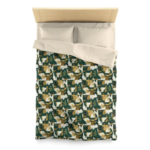 Abstract Green Camouflage Duvet Cover - Earthy Modern - Dipaliz - Covers