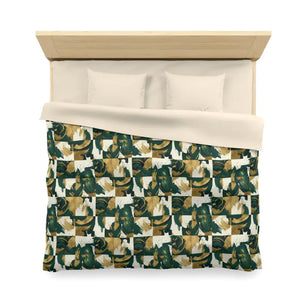Abstract Green Camouflage Duvet Cover - Earthy Modern - Dipaliz - Covers