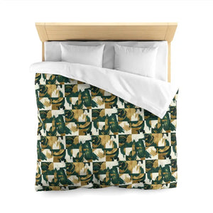Abstract Green Camouflage Duvet Cover - Earthy Modern - Dipaliz - Covers