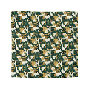 Abstract Green Camouflage Duvet Cover - Earthy Modern - Dipaliz - Queen / Cream - Covers
