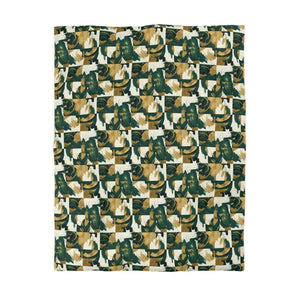 Abstract Green Camouflage Duvet Cover - Earthy Modern - Dipaliz - Twin / White - Covers