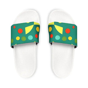 Abstract Green Men’s Pu Slide Sandals - Ultimate Summer Comfort by Dipaliz