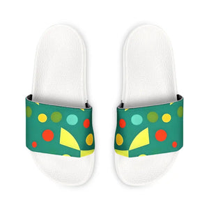 Abstract Green Men’s Pu Slide Sandals - Ultimate Summer Comfort by Dipaliz