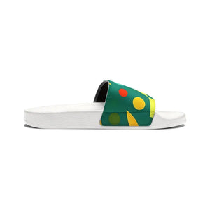 Abstract Green Men’s Pu Slide Sandals - Ultimate Summer Comfort by Dipaliz