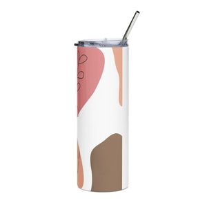 Skinny Matte Tumbler - Abstract Leaves 20oz Steel - Dipaliz - Tumblers