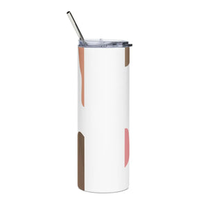 Skinny Matte Tumbler - Abstract Leaves 20oz Steel - Dipaliz - Tumblers
