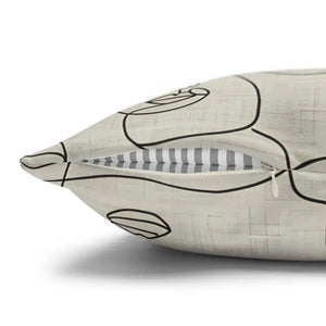 Abstract Line Art Faces Pillow Cover - Modern Neutral - Dipaliz - Throw Pillows