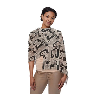 Dynamic Abstract Line Pattern Scarf - Plush Polyester - Dipaliz - Scarves & Shawls