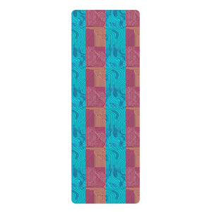 Geometric Rubber Yoga Mat – Microfiber Suede - Dipaliz - & Pilates Mats