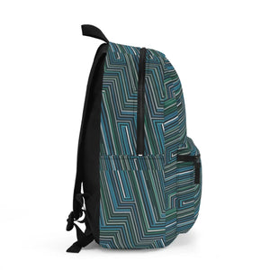 Abstract Blue Backpack - Adjustable Shoulder Straps - Dipaliz - Backpacks
