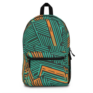 Vibrant Abstract Lines Backpack - Lightweight Polyester - Dipaliz - Backpacks