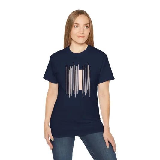 Abstract Lines Unisex Ultra Cotton Tee - Navy / s