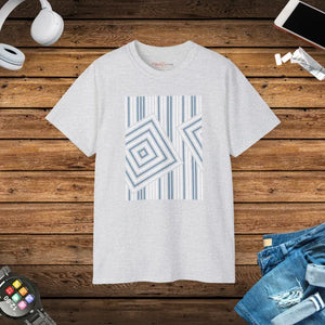 T-shirt Abstract Lines Women’s Fashion Statement Tee - Dipaliz - Ash / s - T-shirts