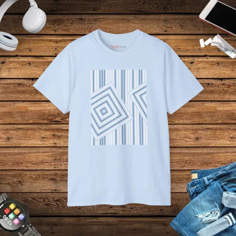 Rock the Look with our Unisex Ultra Cotton Abstract Tee - Light Blue / s T-shirt