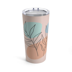Abstract Nature Tumbler - Beige 20oz Stainless Steel - Dipaliz - Tumblers
