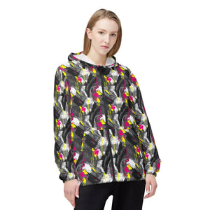 Neon Brushstroke Windbreaker - Lightweight Abstract Art - Dipaliz - Windbreakers
