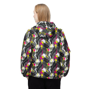Neon Brushstroke Windbreaker - Lightweight Abstract Art - Dipaliz - Windbreakers