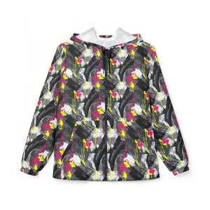 Neon Brushstroke Windbreaker - Lightweight Abstract Art - Dipaliz - Windbreakers