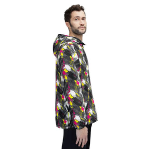 Neon Brushstroke Windbreaker - Lightweight Abstract Art - Dipaliz - Windbreakers