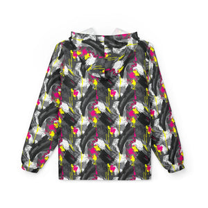 Neon Brushstroke Windbreaker - Lightweight Abstract Art - Dipaliz - Windbreakers