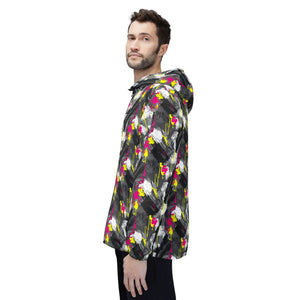 Neon Brushstroke Windbreaker - Lightweight Abstract Art - Dipaliz - Windbreakers