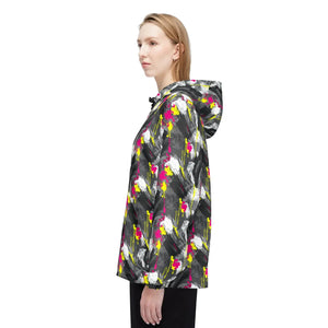 Neon Brushstroke Windbreaker - Lightweight Abstract Art - Dipaliz - Windbreakers