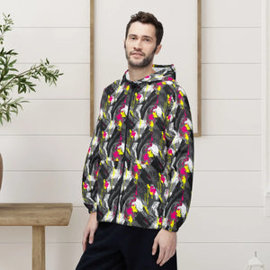 Neon Brushstroke Windbreaker - Lightweight Abstract Art - Dipaliz - Windbreakers