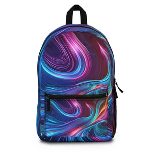 Neon Waves Backpack - Vibrant Polyester Women’s Fashion - Dipaliz - one Size - Backpacks
