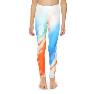 Orange Abstract Pattern Leggings - Fun Kids Activewear - Dipaliz