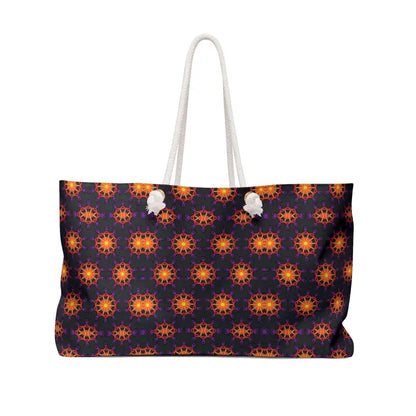 Embrace Adventure with the Abstract Orange Oversized Weekender Bag - 24’’ × 13’’ Bags