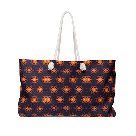 Abstract Orange Oversized Weekender: Stylish Travel Essential - 24’’ × 13’’ Bags