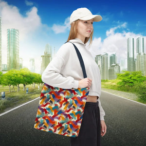 Vibrant All-over Print Tote Bag - Abstract Paint Pattern - Dipaliz - Bags