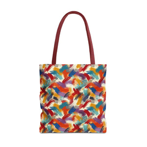 Vibrant All-over Print Tote Bag - Abstract Paint Pattern - Dipaliz - Bags