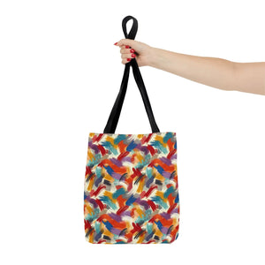 Vibrant All-over Print Tote Bag - Abstract Paint Pattern - Dipaliz - Bags