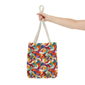 Vibrant All-over Print Tote Bag - Abstract Paint Pattern - Dipaliz - Bags