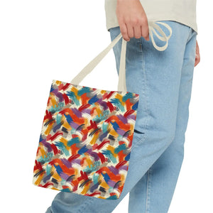 Vibrant All-over Print Tote Bag - Abstract Paint Pattern - Dipaliz - Bags