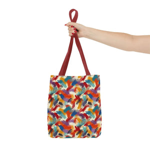 Vibrant All-over Print Tote Bag - Abstract Paint Pattern - Dipaliz - Bags