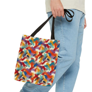 Vibrant All-over Print Tote Bag - Abstract Paint Pattern - Dipaliz - Bags