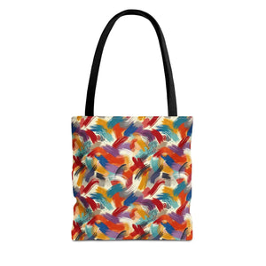 Vibrant All-over Print Tote Bag - Abstract Paint Pattern - Dipaliz - Bags
