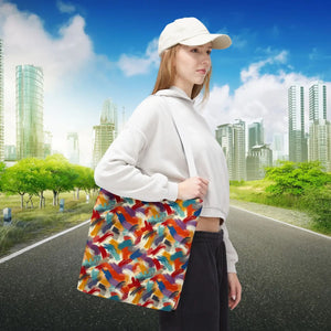 Vibrant All-over Print Tote Bag - Abstract Paint Pattern - Dipaliz - Bags